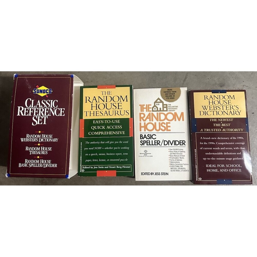 Sunoco 1980's Classic Reference Set Dictionary Thesaurus Speller